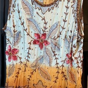 Embroidered Floral Tank Top